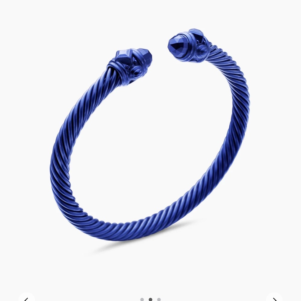 David Yurman 5mm Aluminum Indigo Cable Bracelet